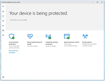 Virus Disabled Microsoft Security Center