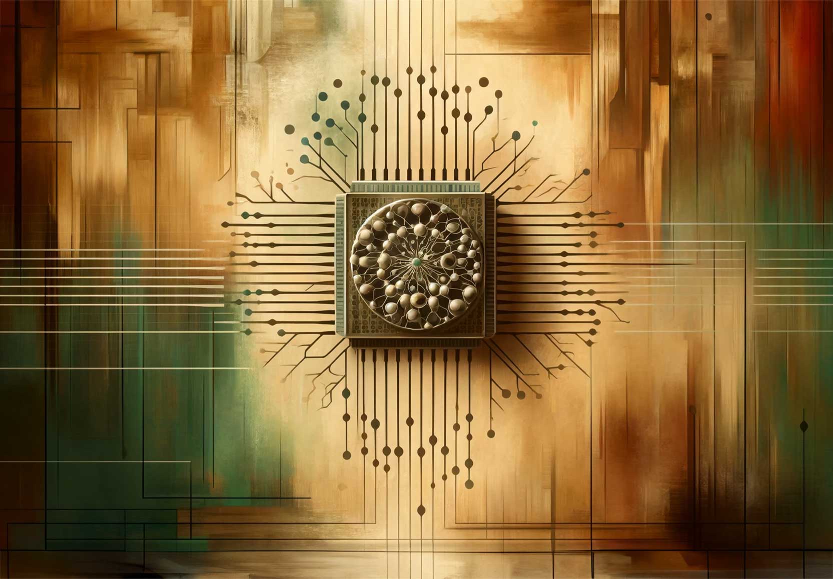 A stylized image of a processor