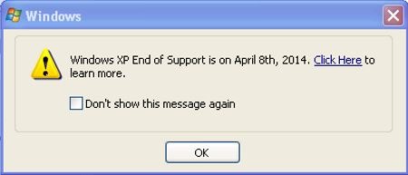 Windows XP Notification